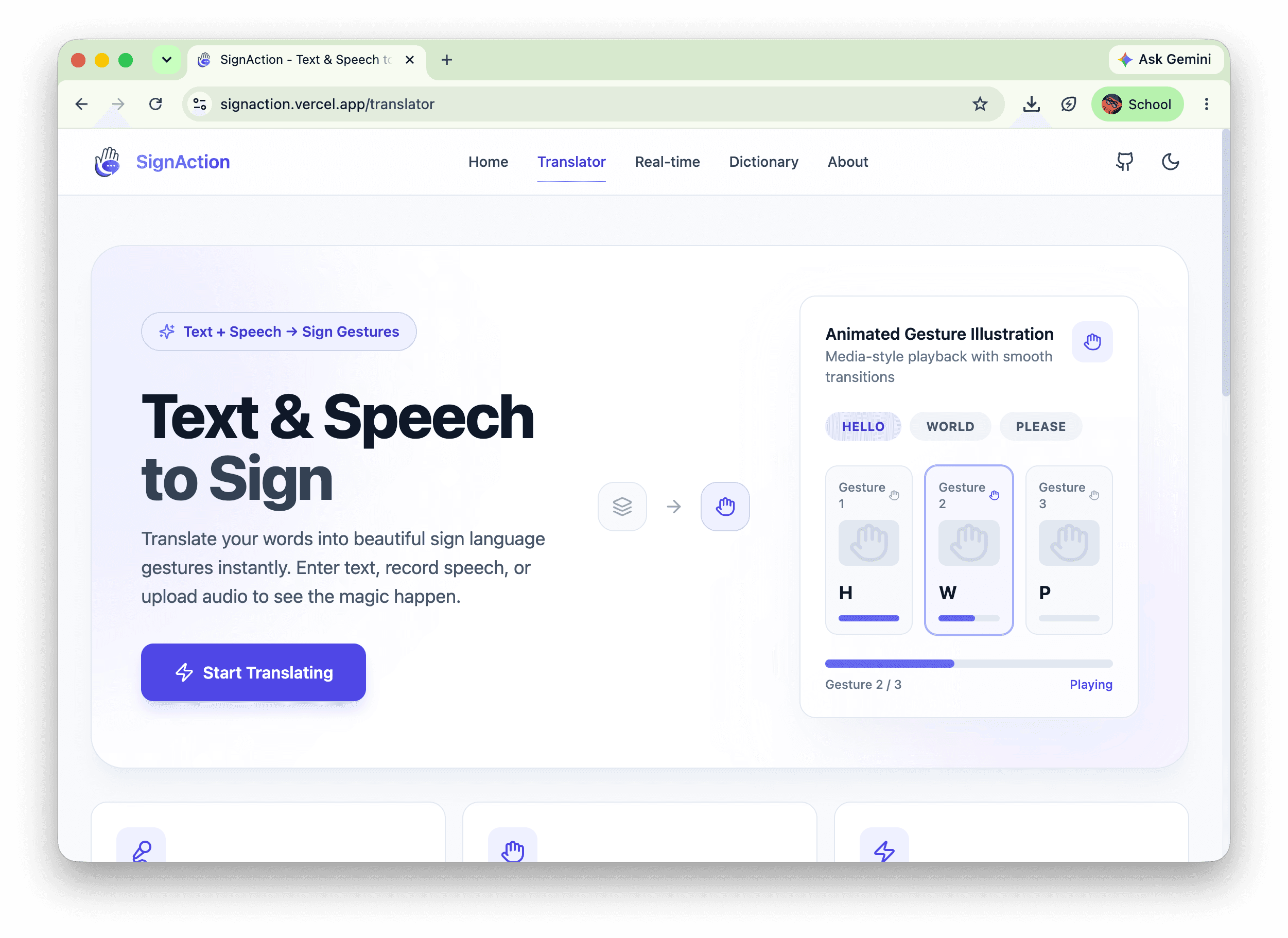 SignAction - Translation System